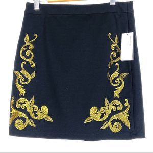 GUESS Bianca Embroidered Mini Skirt Medium black